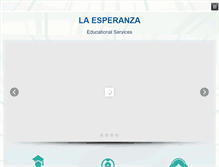 Tablet Screenshot of laesperanzaedu.com